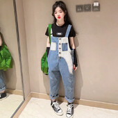 Έφηβες τζιν φόρμες και ρόμπες Παιδικό παντελόνι Jean Bib Παιδικό Playsuit Παιδικά ρούχα 5 6 7 8 9 10 χρονών