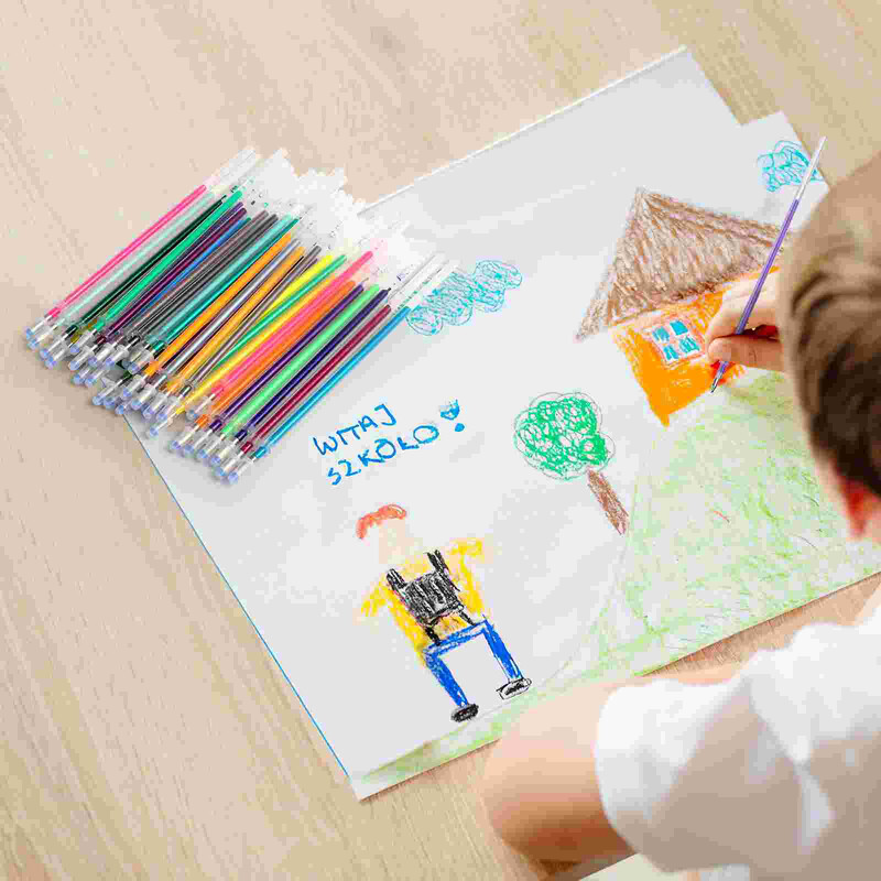 100 sädelevat pliiatsitäit, 08 mm värviline pliiatsikomplekt Säravate värvimispliiatsite marker joonistamiseks (segavärvid)