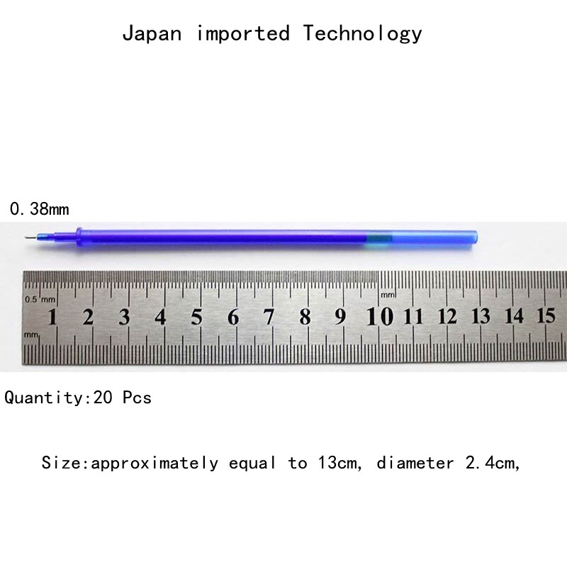 Set štapića za punjenje s gel olovkom od 100 komada Brisiva olovka s perivom drškom 0,5 mm s plavom crnom tintom Alat za pisanje uredskog pribora za školu