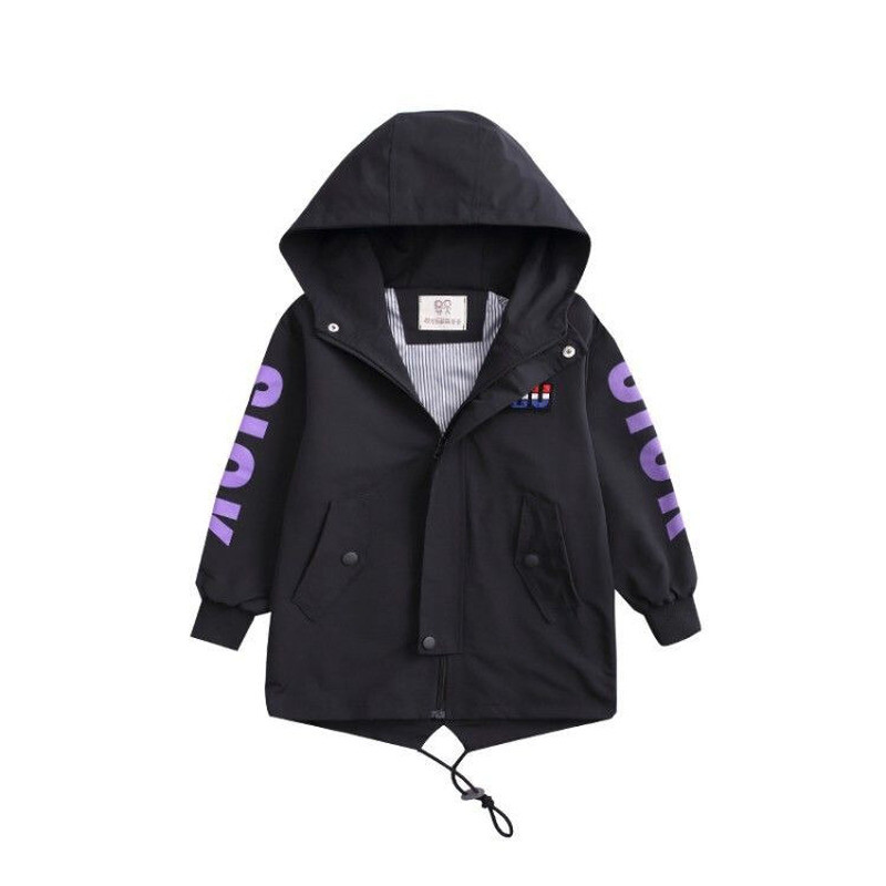 Dječaci Proljeće Jesen Kaputi Dječje jakne Vjetrovke s kapuljačom za malu djecu s džepom Dječja gornja odjeća s patentnim zatvaračem Odjeća za bebe 2-7 godina
