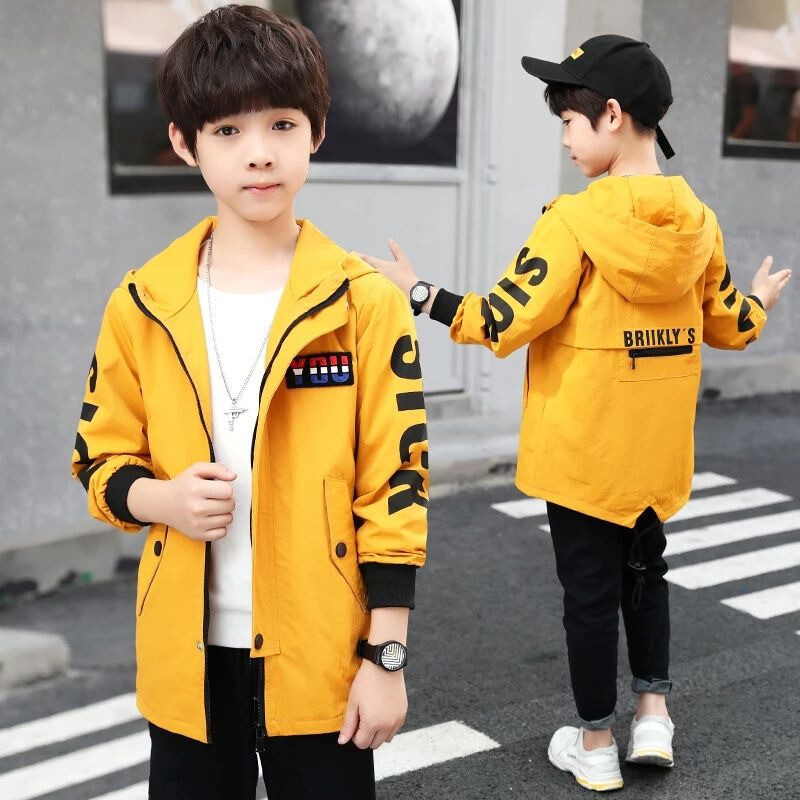 Dječaci Proljeće Jesen Kaputi Dječje jakne Vjetrovke s kapuljačom za malu djecu s džepom Dječja gornja odjeća s patentnim zatvaračem Odjeća za bebe 2-7 godina