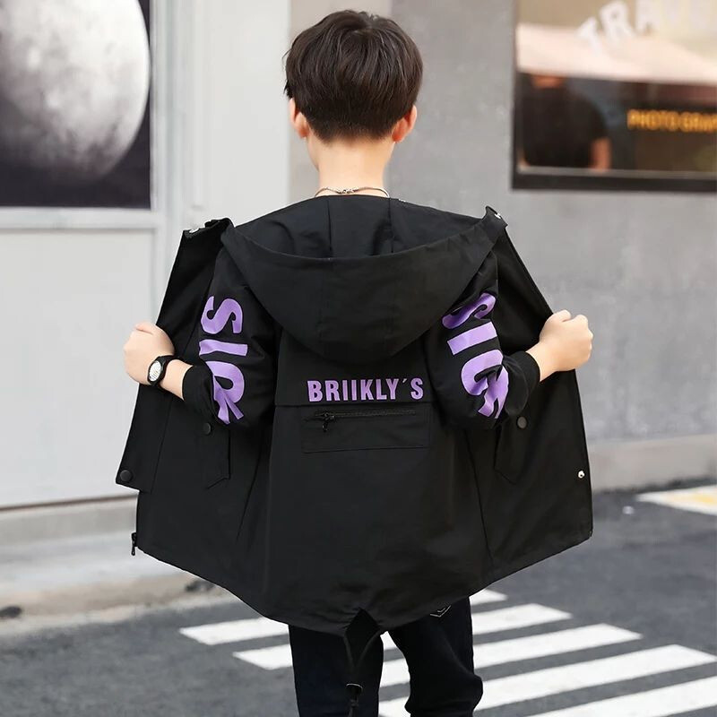 Dječaci Proljeće Jesen Kaputi Dječje jakne Vjetrovke s kapuljačom za malu djecu s džepom Dječja gornja odjeća s patentnim zatvaračem Odjeća za bebe 2-7 godina