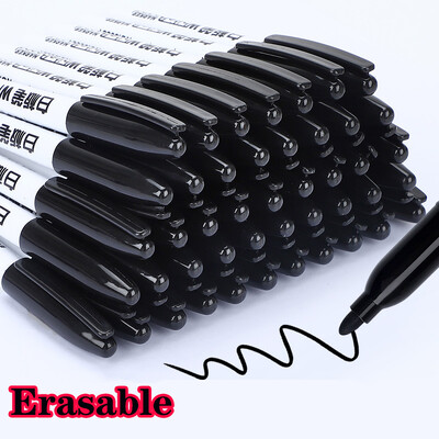 8pcs Whiteboard Pen Black Blue Red Erasable Teachers Large-Capacity Blackboard Children`s Color Water-Based Drawing Board Pen