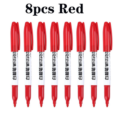 8 tk Tahvli pliiats Must Sinine Punane Kustutav Teachers Suure mahutavusega tahvel Laste värviline Veebaasil joonestuslaua pliiats