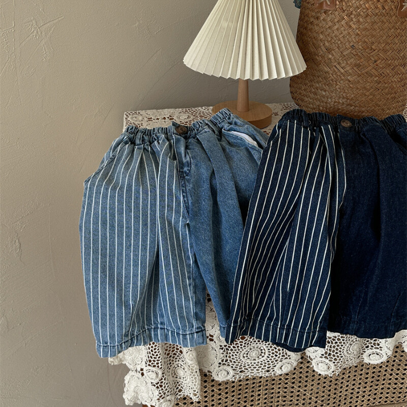 Dječje traper hlače Korejski modni stil Dječja odjeća Djevojčice Dječaci Široke traperice 2023 Jesen Proljeće Nove dječje ležerne hlače