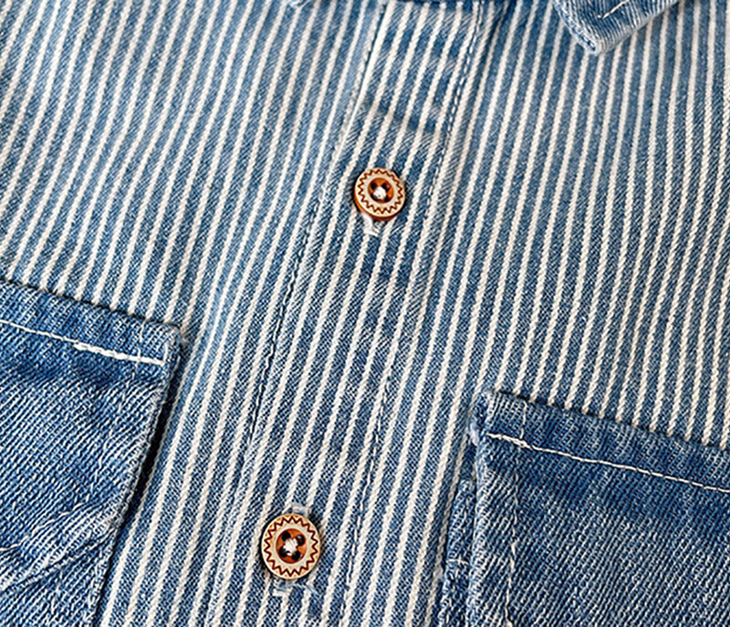 Nova traper jakna proljeće jesen za dječake Modna dječja odjeća Dječja odjeća za dječake Gornja odjeća Prugaste jean jakne Kaput