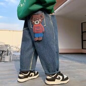 Baršunaste zimske tople hlače Traperice za djevojčice Dječaci Jesenske hlače Gornja odjeća Odjeća Tinejdžeri Djeca Djeca Tople hlače Traperice za dječake 2024.