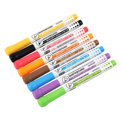 8 Colors Erasable Whiteboard Marker Pen Children Painting Meeting Blackboard Chalk Glass Ceramics Office School Art Classroom