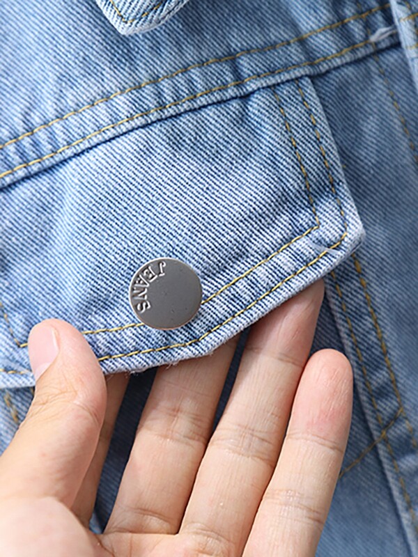 2024. Proljetni i jesenski kaput za dječake Jednostavni kaput s dugim rukavima i reverom s džepovima, ležerni kaput od 1 do 8 godina