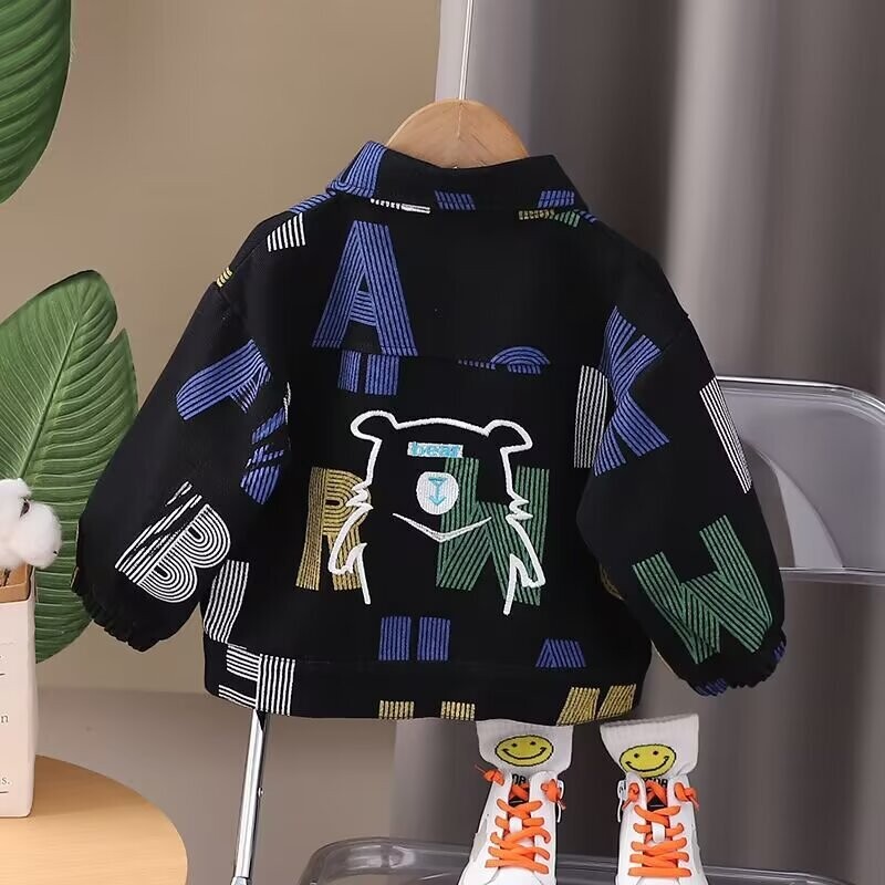 Proljeće, djeca, dječaci, jeans jakna, modni jednobojni traper kaputi, korejski stil, dječja odjeća, jesen, odjeća za djevojčice, gornja odjeća 2-13 godina