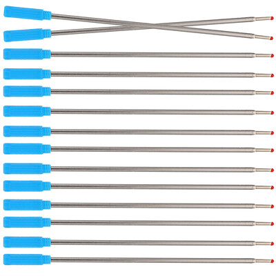 30 komada kemijske olovke, dopuna, dopuna, križna nalivpera s plavom tintom, glatko metalno dijete