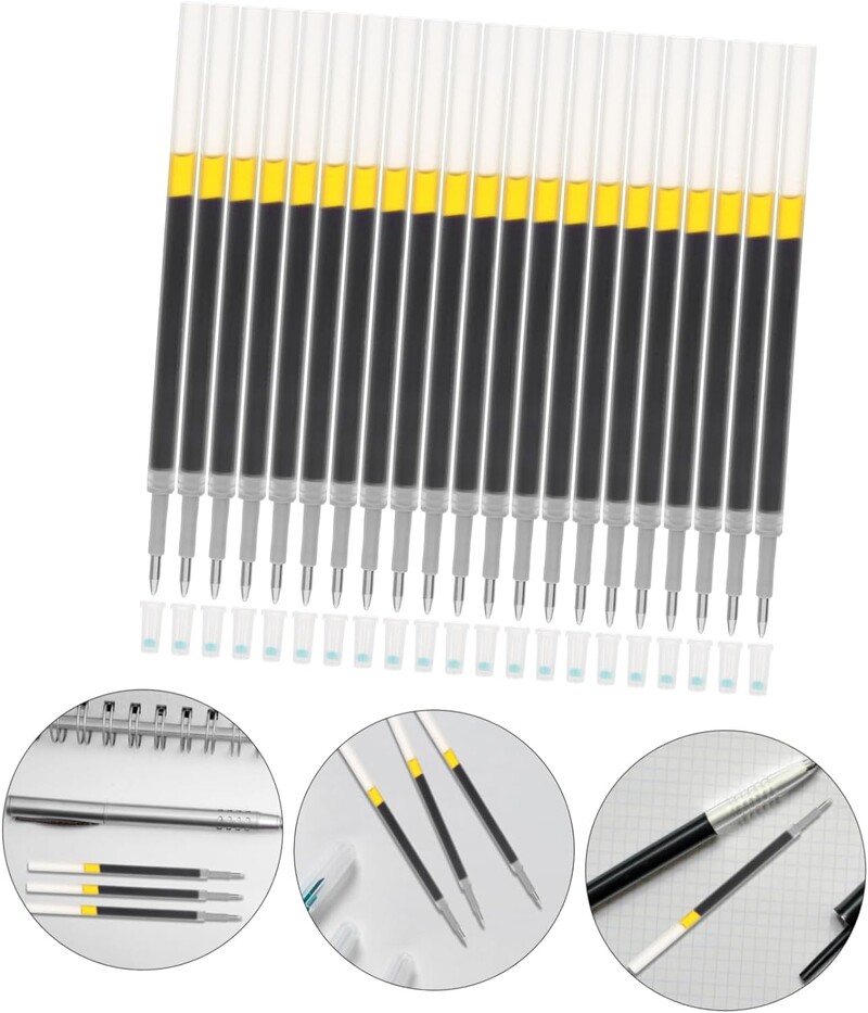 100 komada gel olovke za punjenje tinte zamjene za prijenosni pribor K35, višenamjenska dekor neutralna olovka