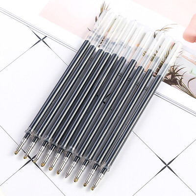 10pcs Gel Pen Black Pen Refill Writing Smooth Signature Pen Replacement Refill Business Pen Water-based Refill Graffiti Ink