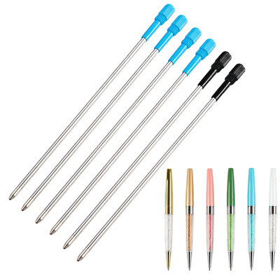 50Pcs/Lot Metal Crystal Pen Refill Diamond Ballpoint Black Blue 10.6Cm PH2015