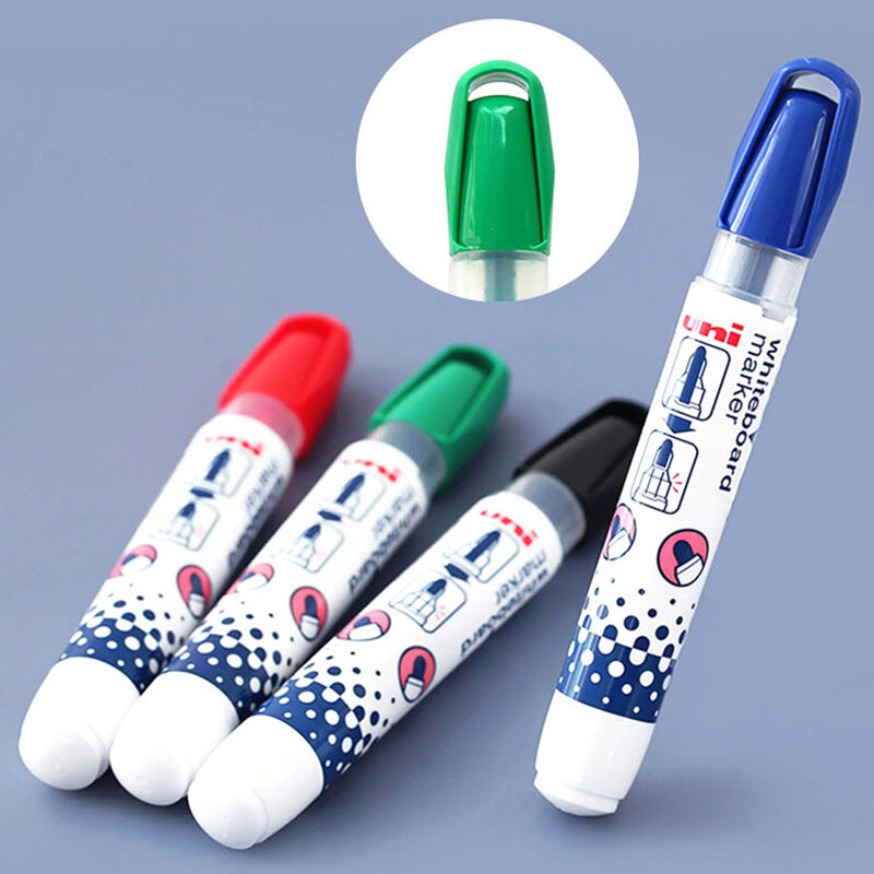 UNI olovka za bijelu ploču PWB-202 u boji, na bazi vode, brisanje, okrugli marker velikog kapaciteta, marker za bijelu ploču, pisac za nastavnike markeri