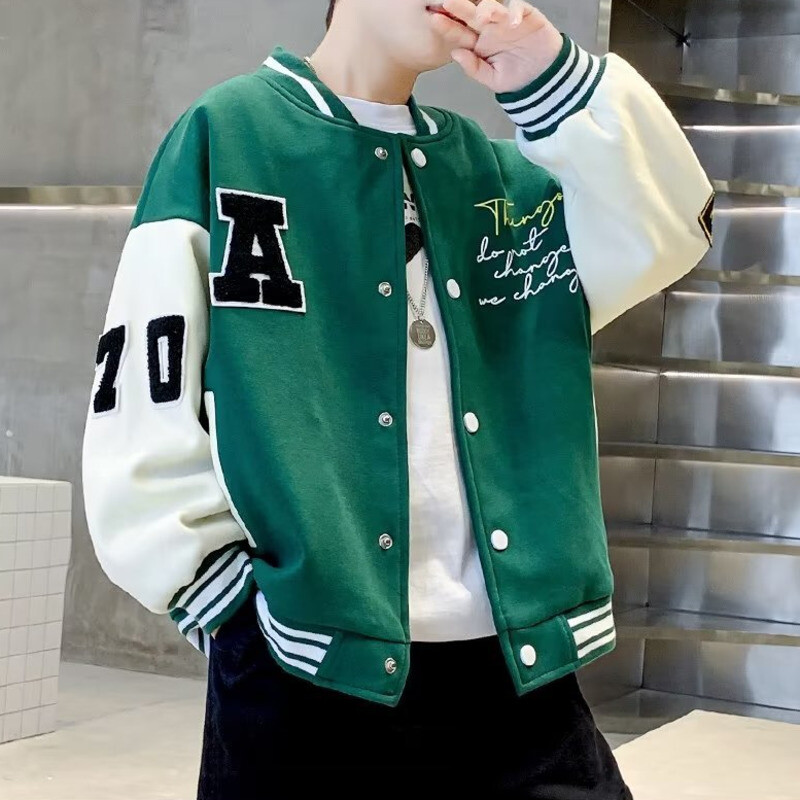 Jakne za dječake, odjeća za proljeće i jesen, novi zapadnjački stilovi, trendi majice i trendi dječja bejzbolska odijela stara 8 godina