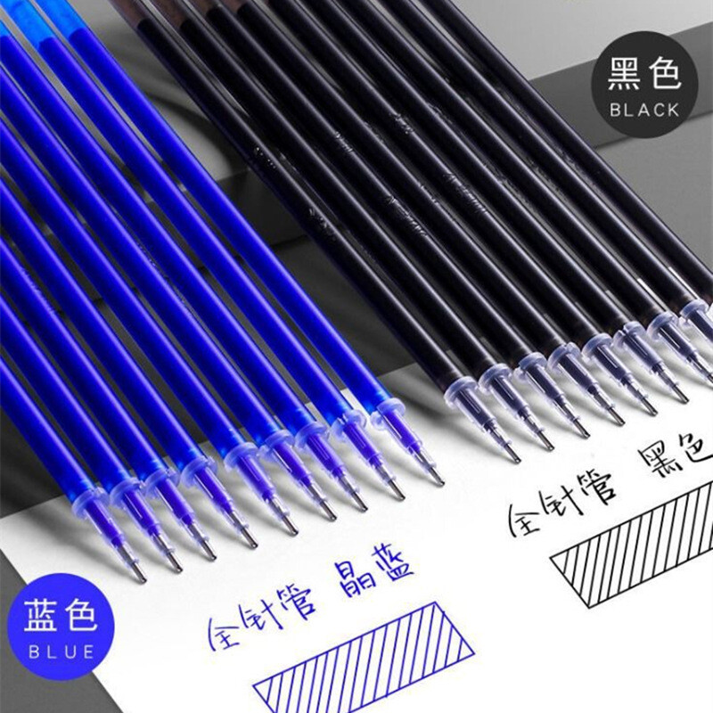 50 komada punila za gel olovke Štap s plavom crnom tintom Punjenje za olovke 0,5 mm crne/plave tinte za punjenje za izbrisive olovke Školski pribor
