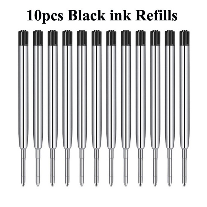 5/10/20 tk 1 mm pastapliiatsi keskmise otsaga täidised Metallpliiatsite asendustäited Kooli kontoritarbed Kirjatarbed