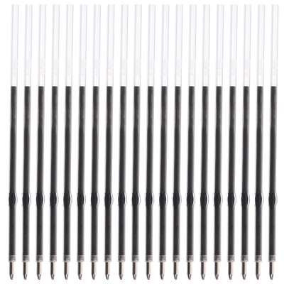 100 Pcs Professional Gel Pen Refills 07mm Black Office Push-button Ballpoint 100pcs Replacements Filling