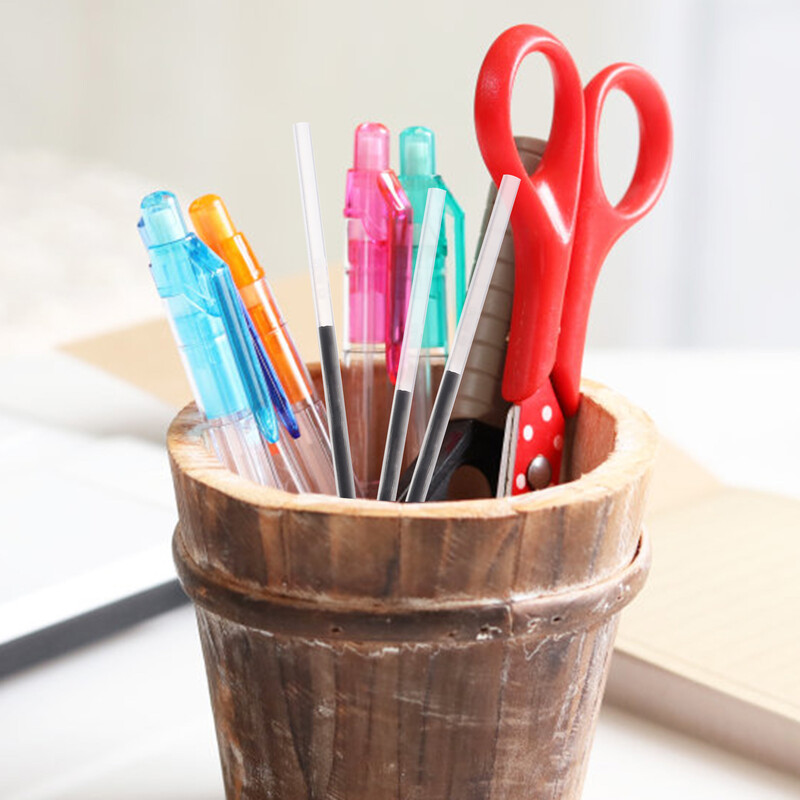 100 tk. Professionaalsed geelpliiatsi täidised 07 mm must kontori surunupuga kuulots 100 tk.