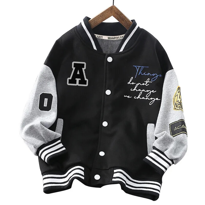 Trendy 2024 proljeće jesen jakna za dječake u korejskom stilu Cool Boys bejzbol uniforma Top kratka duljina za srednje do velike