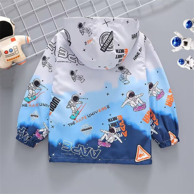 Dječja gornja odjeća Vodootporna jakna od flisa za dječake Kaput s kapuljačom Proljeće Jesen Moda za van, Dječja topla vjetrovka