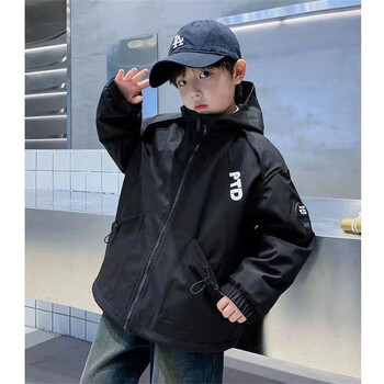 Boys Fashion Outdoor Jacket Αδιάβροχα Παιδικά Ανοιξιάτικα Ρούχα Φθινοπωρινό Ανεμοδαρμένο παλτό για αγόρια με κουκούλα