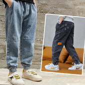 Traperice za velike dječake, dječja odjeća, ležerne otrcane dječje hlače, hlače za dječake, Baggy ljetna odjeća za dječake, tinejdžeri