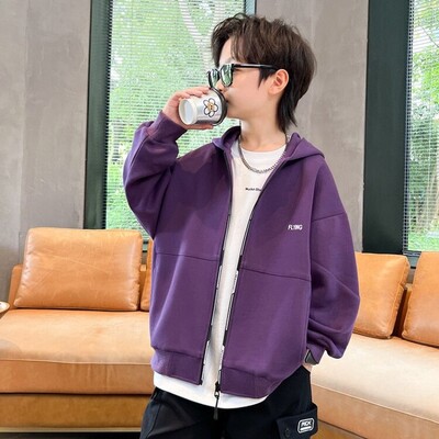 2024. aasta sügistalvine suurte poiste jope paks, soe teismeliste laste jakid, mood, pikk stiil lukuga kapuutsiga poiste mantel 6 8 10 12 14 aastane