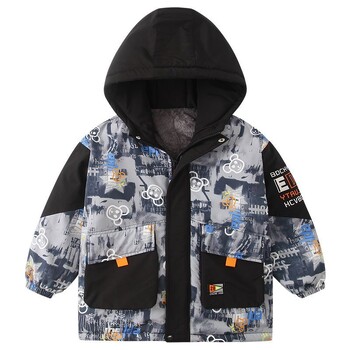 Boys Down Coat Jacket Cotton Outerwear Windbreak 2023 Hooded Thicken Velvet Χειμερινά ζεστά παιδικά ρούχα -10 μοίρες κάτω από το Ze