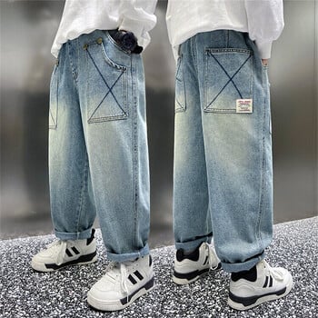 Μοντέρνο αγορίστικο ραπανάκι Παντελόνι Boys Jeans Παιδικό ίσιο τζιν Τζιν Boys Dad Pants Casual Pants 9131