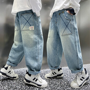 Μοντέρνο αγορίστικο ραπανάκι Παντελόνι Boys Jeans Παιδικό ίσιο τζιν Τζιν Boys Dad Pants Casual Pants 9131