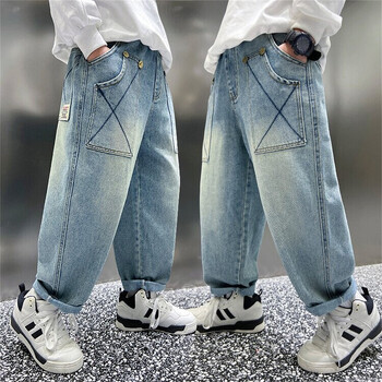 Μοντέρνο αγορίστικο ραπανάκι Παντελόνι Boys Jeans Παιδικό ίσιο τζιν Τζιν Boys Dad Pants Casual Pants 9131