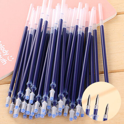 50 tk musta täitematerjali 0,5 mm punane sinine täitke kontoritarbed Kawaii kooli statsionaarne geelpliiatsi täitmine kirjatarvete hulgimüük