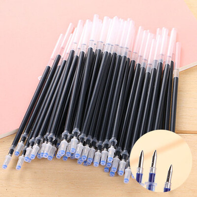 50 tk musta täitematerjali 0,5 mm punane sinine täitke kontoritarbed Kawaii kooli statsionaarne geelpliiatsi täitmine kirjatarvete hulgimüük