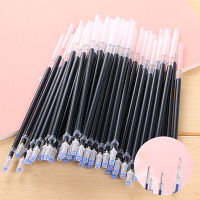 50 tk musta täitematerjali 0,5 mm punane sinine täitke kontoritarbed Kawaii kooli statsionaarne geelpliiatsi täitmine kirjatarvete hulgimüük