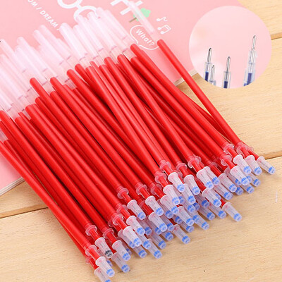 50 tk musta täitematerjali 0,5 mm punane sinine täitke kontoritarbed Kawaii kooli statsionaarne geelpliiatsi täitmine kirjatarvete hulgimüük