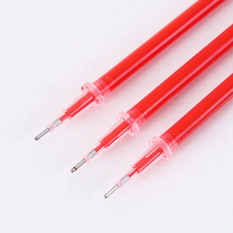 50 tk musta täitematerjali 0,5 mm punane sinine täitke kontoritarbed Kawaii kooli statsionaarne geelpliiatsi täitmine kirjatarvete hulgimüük