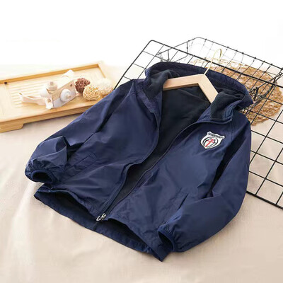 Laste joped Brändi laste kandmine kevadsügises lukuga kapuutsid Ülerõivad poistele Beebi tüdrukud fliisist tuulepluus 110-160cm