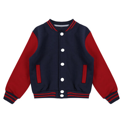 Djeca Djevojčice Dječaci Baseball obična jakna Dječja odjeća Proljeće Jesen Sveučilišne uniforme Kaput Dugih rukava Patchwork gornja odjeća