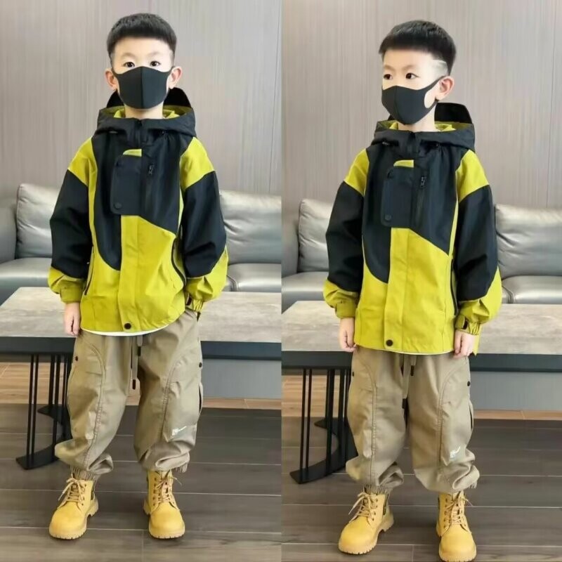 Jachete pentru băieți, primăvară, toamnă, hanorace pentru copii, impermeabile pentru copii, mozaic, îmbrăcăminte exterioară pentru adolescenți, școală, pentru copii, îmbrăcăminte
