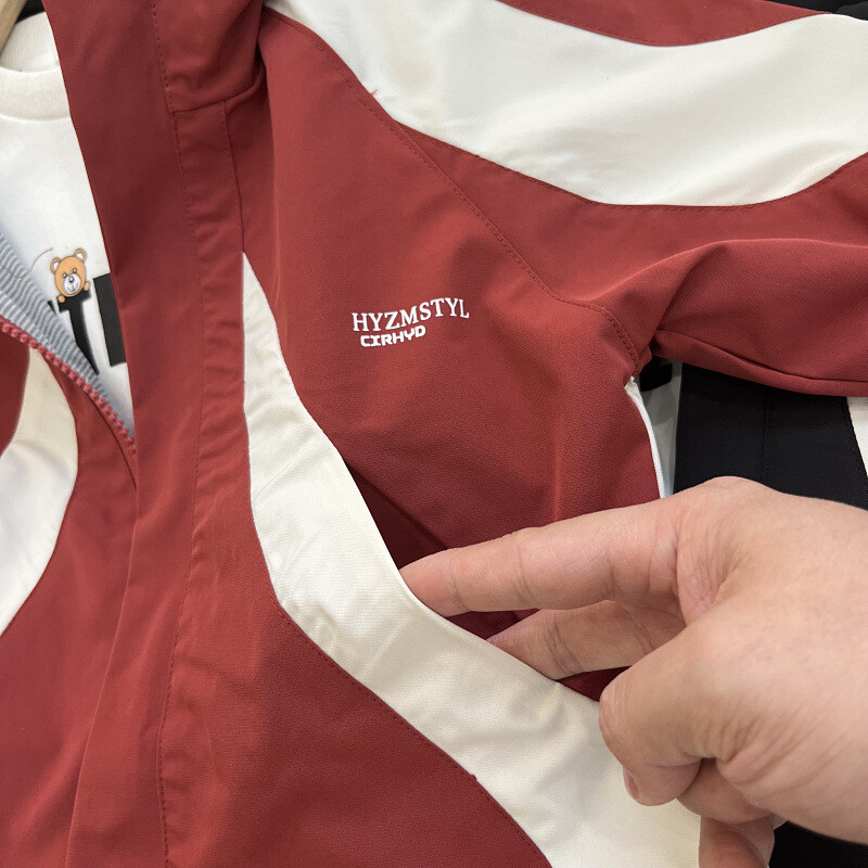 Jakne za dječake Proljeće Jesen 2024. Vjetrovke za djecu Crna/crvena majica za dječake Kaputi za malu djecu Slobodno vrijeme Gornja odjeća za bebe Odjeća