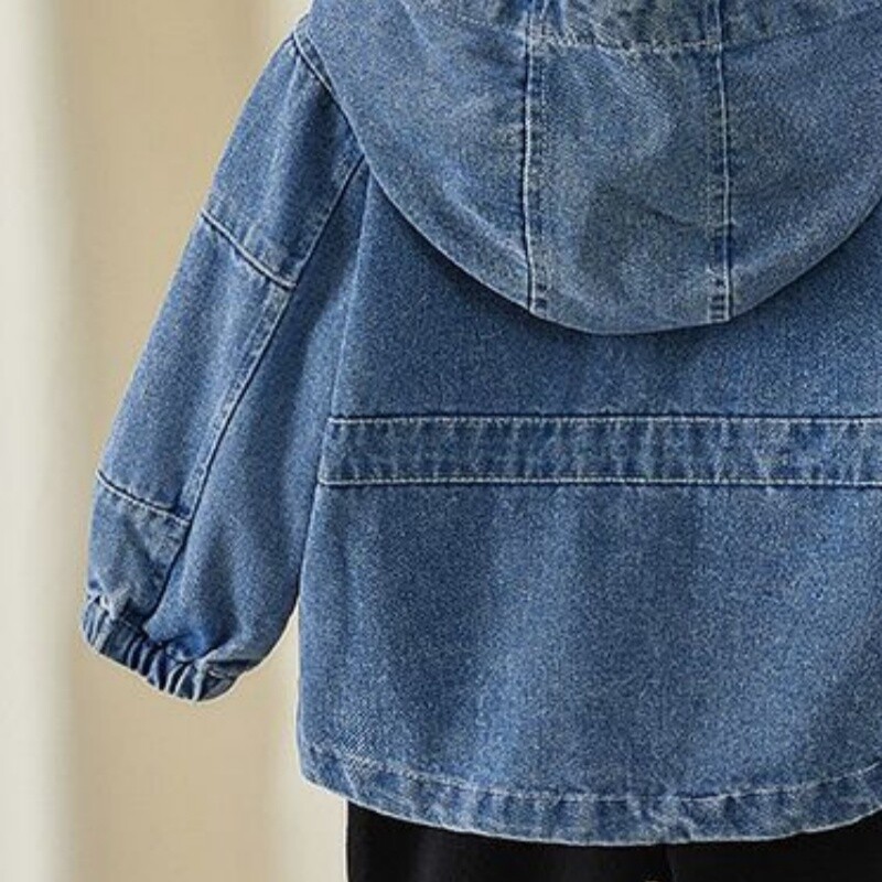 Палто за момчета Яке Памучно връхно облекло Windbreak 2024 Cool Jean Пролет Есен Палто Спортно тийнейджърско детско топло облекло