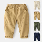 Μικρό αγόρι κορίτσι Soild φόρμες Casual παντελόνι για παιδιά Βρεφικό βαμβακερό λεπτό παντελόνι κουνουπιών Ρούχα 12 18 μηνών