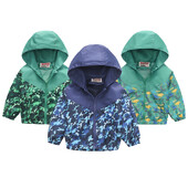 Ανοιξιάτικο μπουφάν για αγόρια 2-8 ετών Παλτό μόδας κινουμένων σχεδίων φθινοπώρου με κουκούλα με φερμουάρ για κορίτσια Ανεμοδαρικό πανωφόρι δώρο γενεθλίων Παιδικά ρούχα