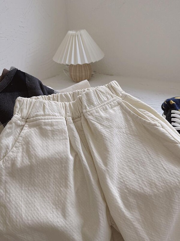 Nove jesenske 2024. dječje široke hlače Jednobojne široke hlače za dječake Modne hlače s džepovima za djevojčice Harem hlače za bebe Pamučna odjeća za bebe