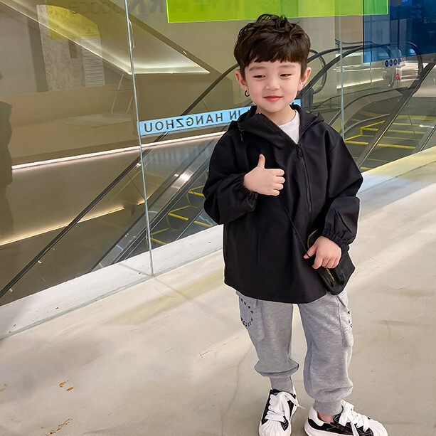 Jesen 2024. Djevojčice Dječaci Ležerna vjetrobranska jakna s kapuljačom Beba Djeca Gornja odjeća Kaput