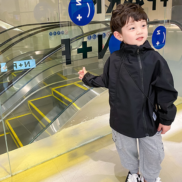 Jesen 2024. Djevojčice Dječaci Ležerna vjetrobranska jakna s kapuljačom Beba Djeca Gornja odjeća Kaput