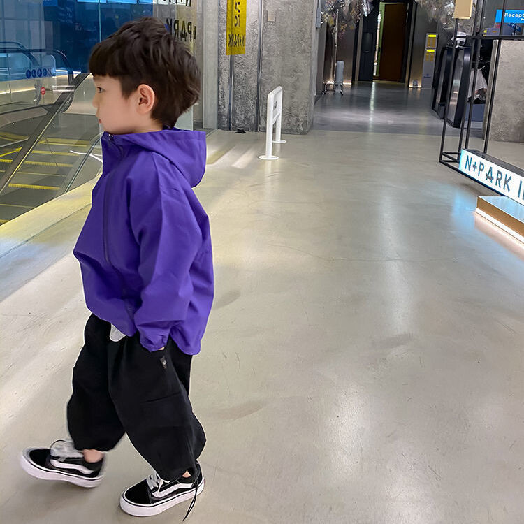 Jesen 2024. Djevojčice Dječaci Ležerna vjetrobranska jakna s kapuljačom Beba Djeca Gornja odjeća Kaput