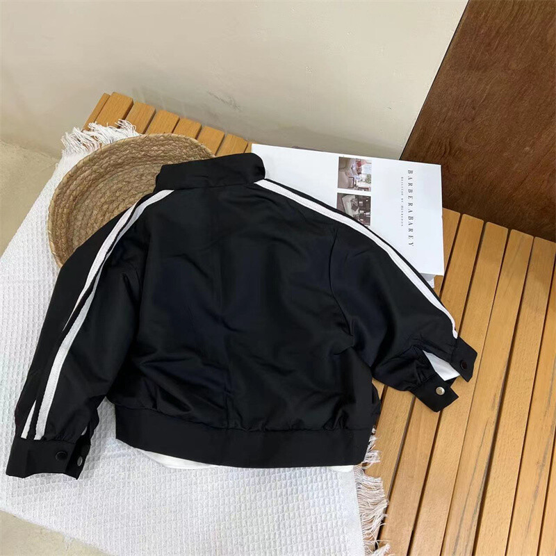 Dječački kaput Jakna Pamučna gornja odjeća Kaput 2023 Bijelo proljeće jesen Tinejdžeri Poklon Top Dječja odjeća